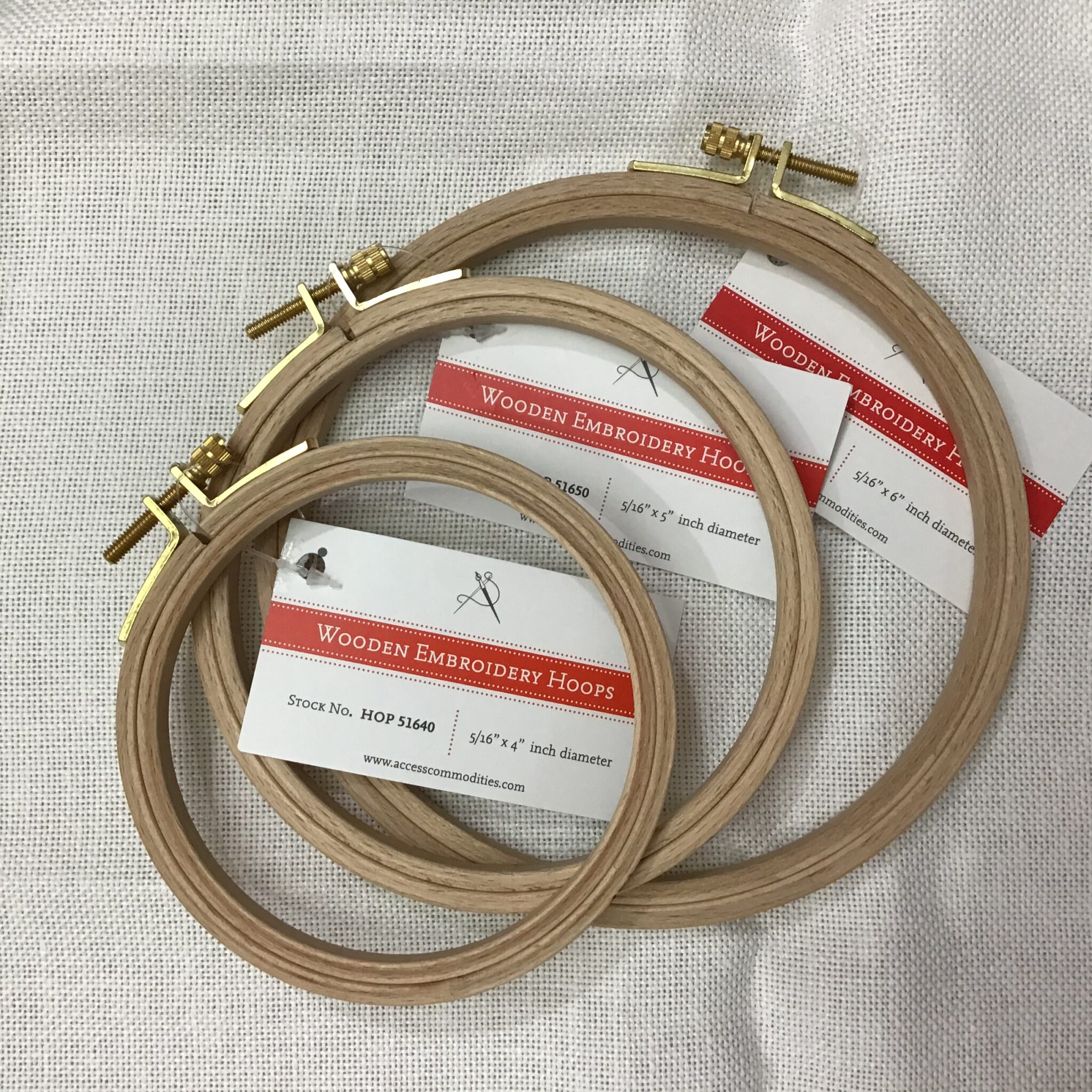 Set 5 Embroidery hoops 4 inch