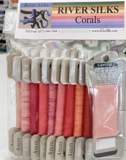 4mm Silk Ribbon Corals