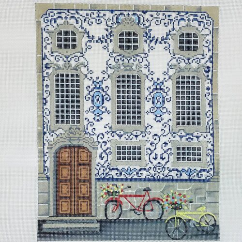 Portuguese House Facade with Bikes