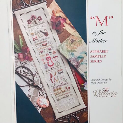 Victoria Sampler "M" alphabet letter