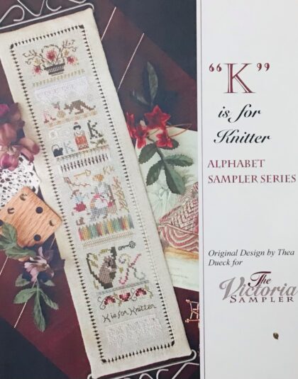 Victoria Sampler "K" alphabet letter
