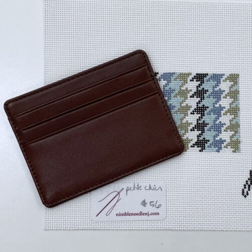 Leather card case & Houndstooth canvas - Image 2