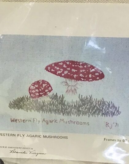 Western Fly Agaric Mushroom Crewel Kit