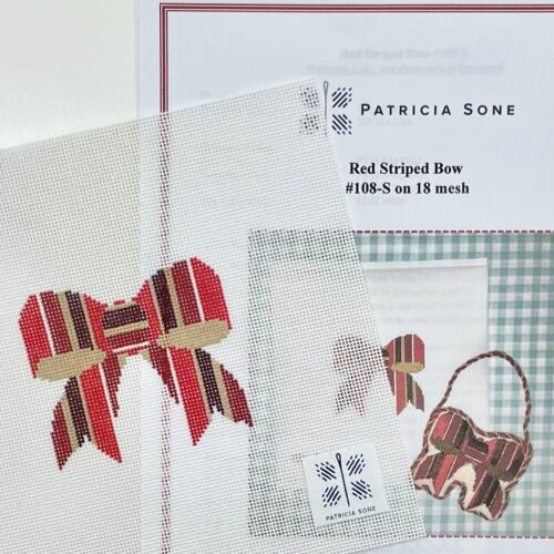 PS Red Striped Bow