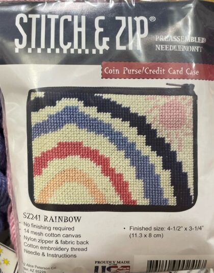 241 Rainbow Pattern Coin Purse or Card Case Kit