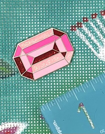 Pink Diamond Gemstone Needle Minder