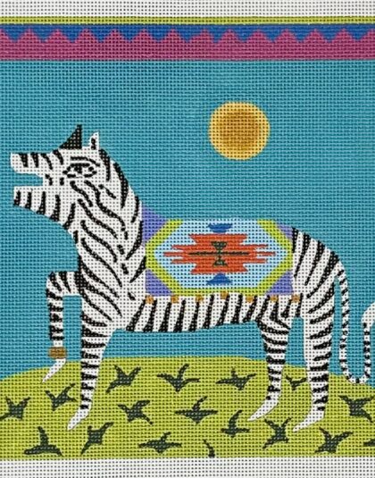 Colors of Praise Folk Art Zebra