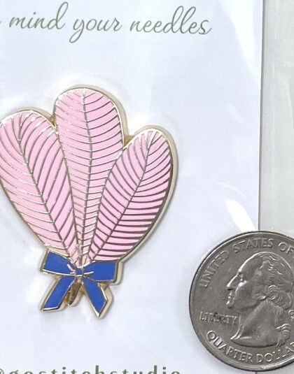 Pink Feathers Needle Minder