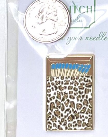 Leopard Matchbox Needle Minder