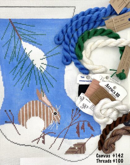 Charley Harper Snow Bunny Christmas Stocking