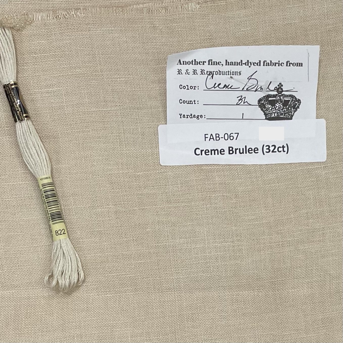 32 Count R and R Reproductions Creme Brûlée