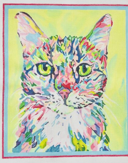 Calico Cat muti on soft green