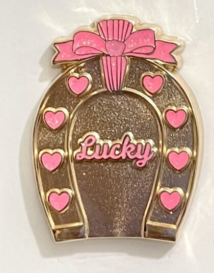 Lucky Pink Horseshoe  needle minder