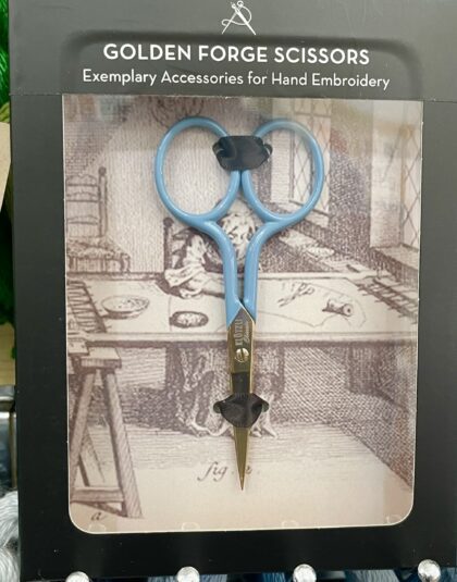 Golden Forged Embroidery scissors, Cinderella Blue