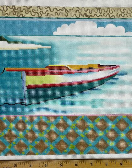 Moored Boat with Borders