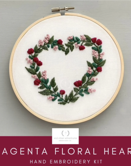 Magenta Floral Heart