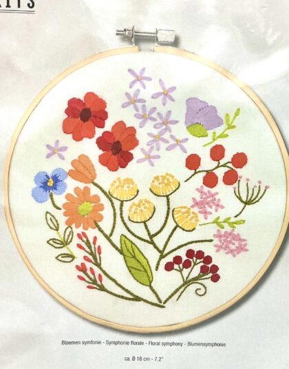 Floral Symphony Embroidery Kit