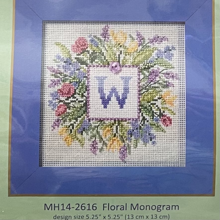 Floral Monogram Button & Bead Kit