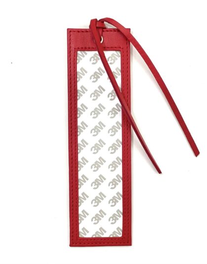 Self Finishing leather bookmark Red