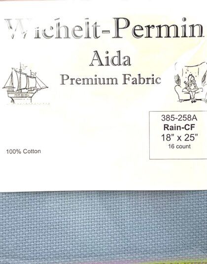 Rain blue grey 16 Count Aida 385258A