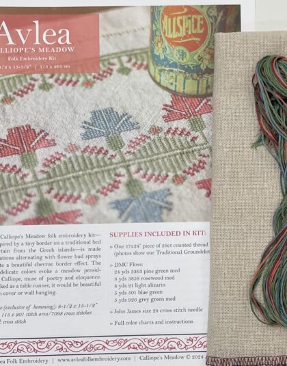 Calliope's Meadow cross stitch kit