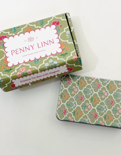 PL Magnetic Tool/Accessory Box Block Print Florals Green