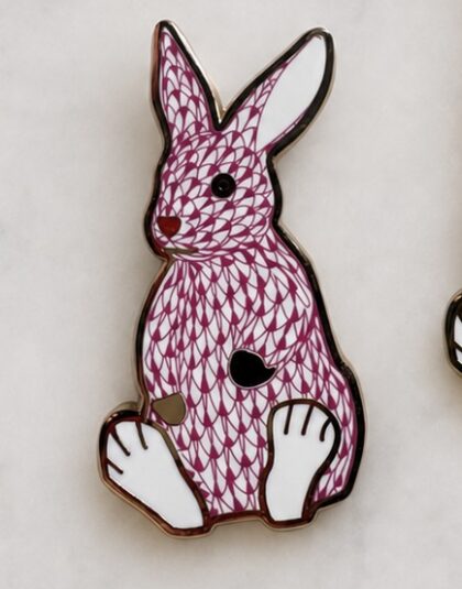 Herend Rabbit needle minder Pink