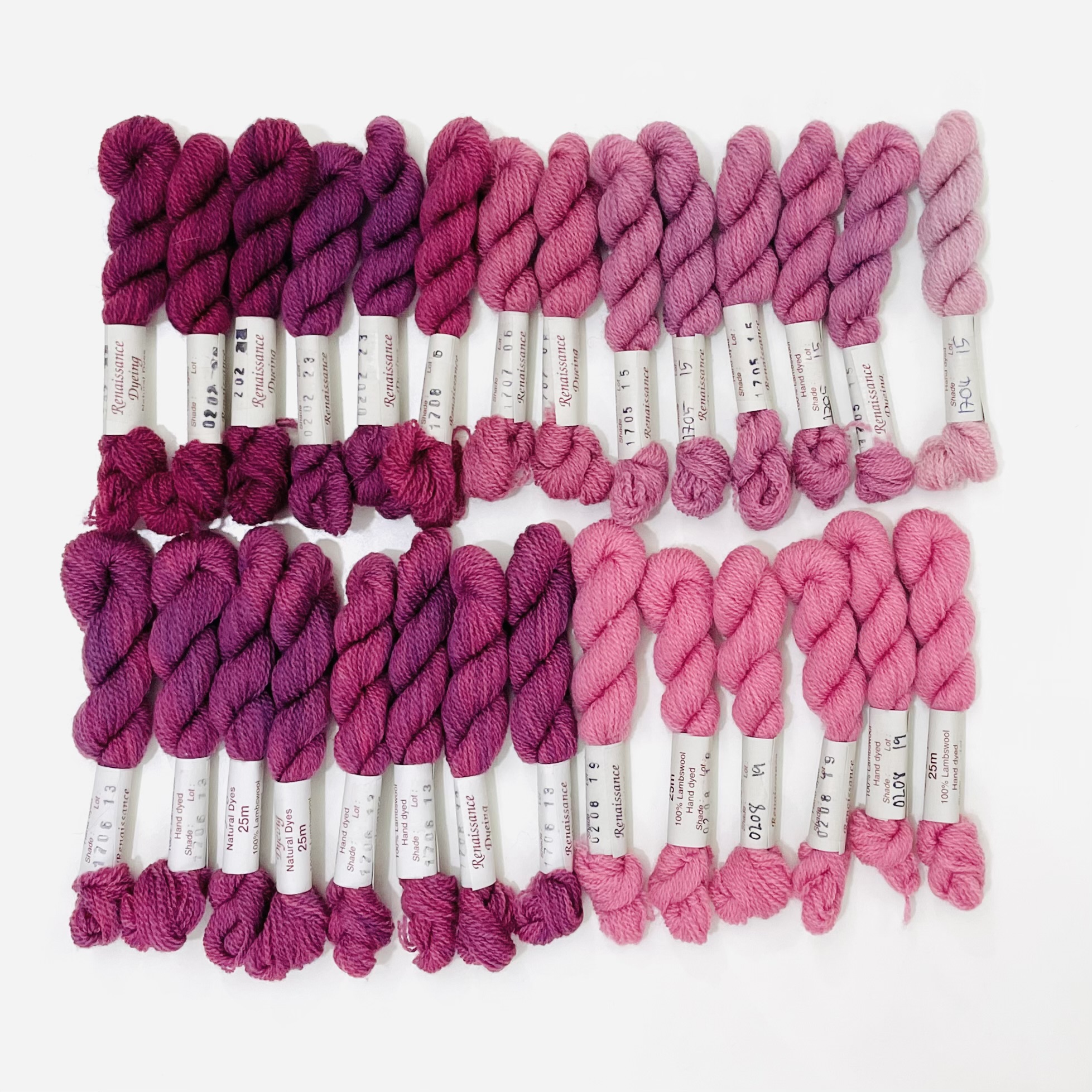Renaissance Dyeing Crewel Wool Fuchsia Pinks