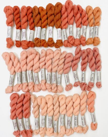 Renaissance Dyeing Crewel Wool Peach Tones